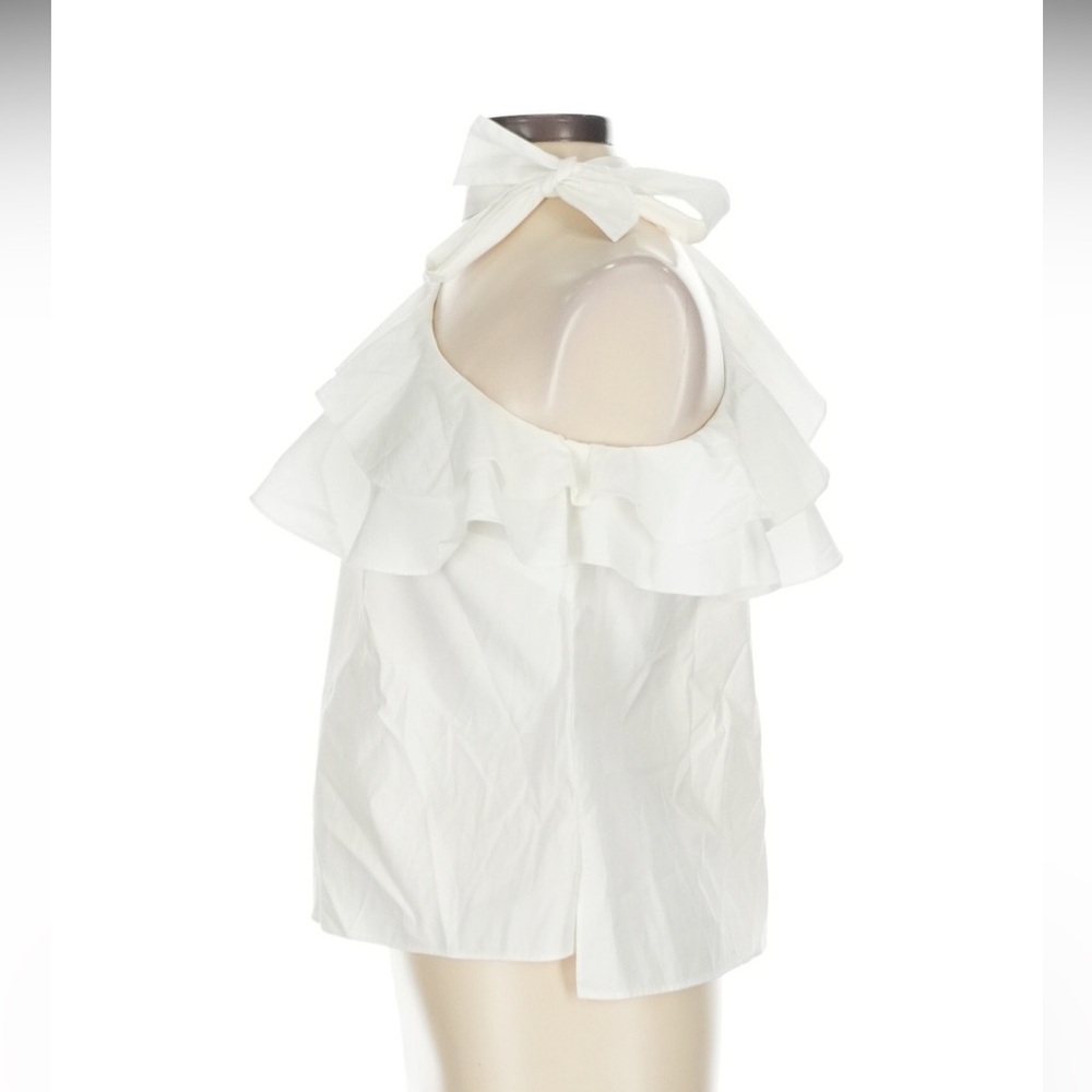 Veronica Beard “Gigi” White One Shoulder Ruffle Top - Size 2 - Picture 8 of 9